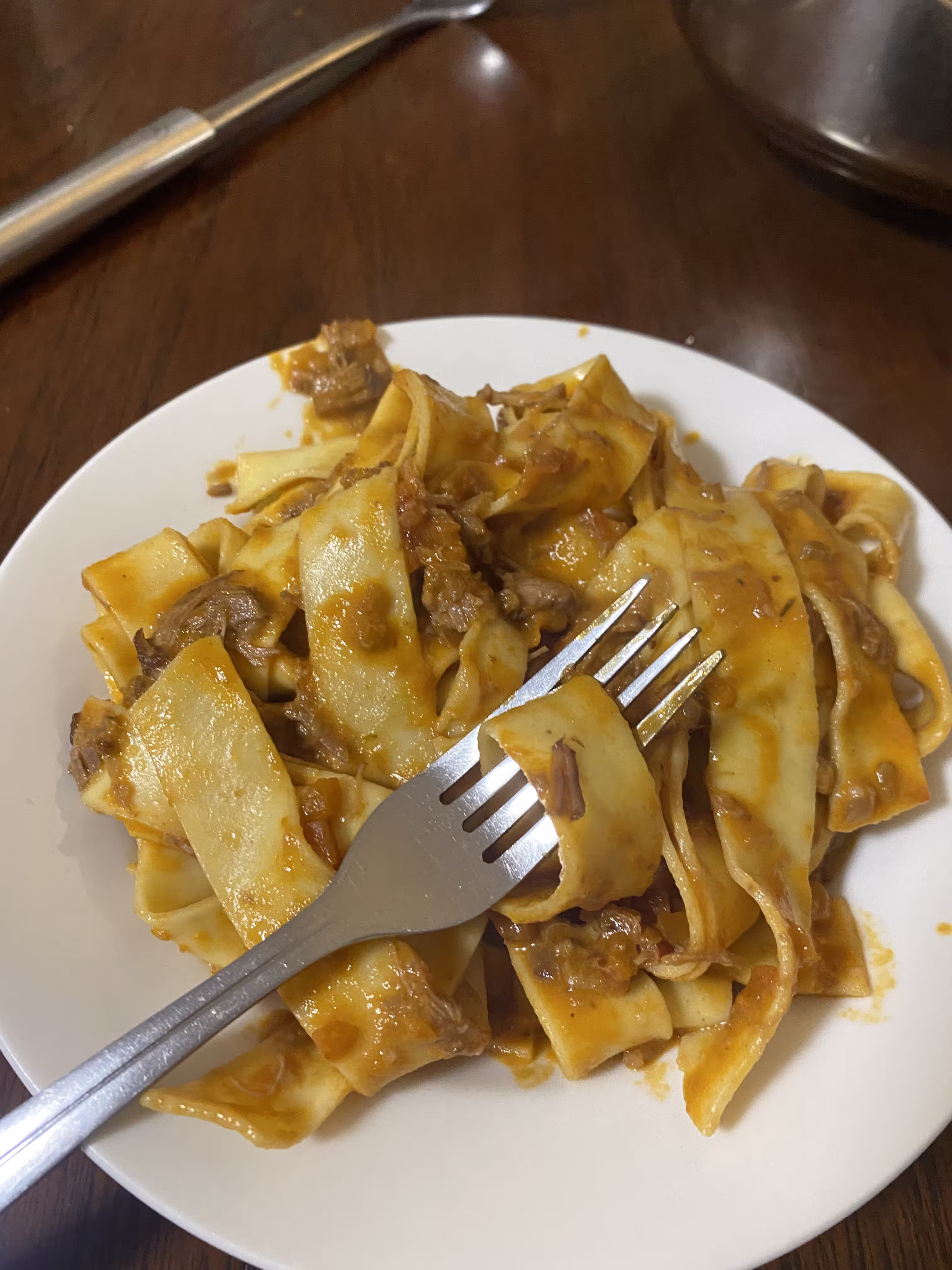 Lamb ragu in bowl