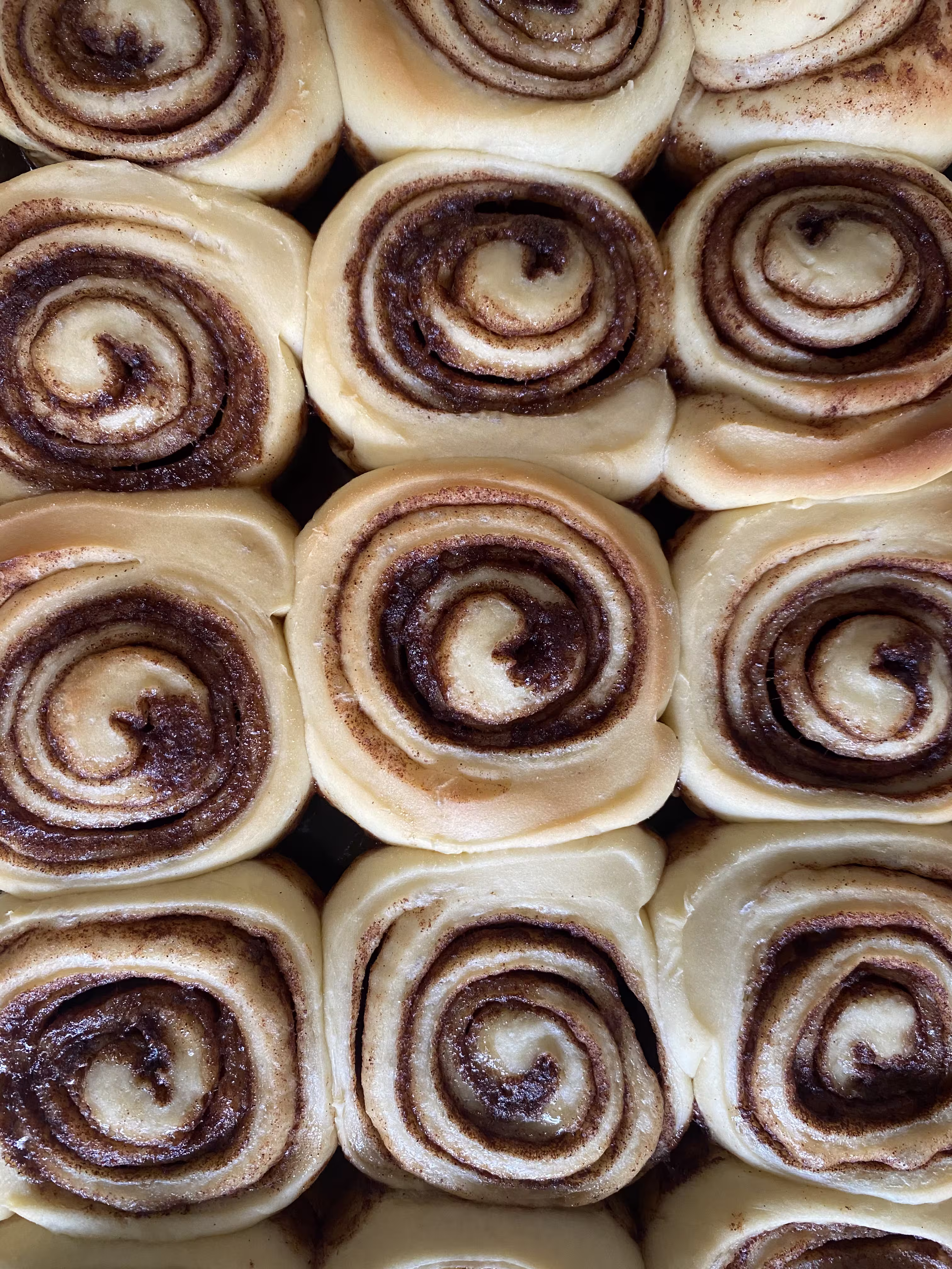 Unfrosted cinnamon rolls